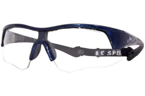 Rec Specs by Liberty Sport Contact 635-C Sunglasses Metallic Blue/Clear w/Strap - Afbeelding 1 van 6