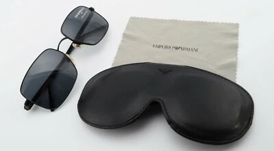 EMPORIO ARMANI Sonnenbrille 158-S 706 130 Black Matt Mirrored Gray c2001 + Case - Bild 1 von 4