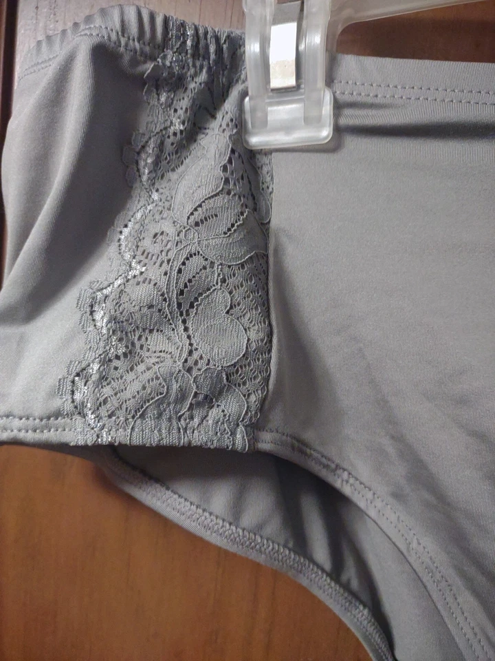 Panty Hipster De Colección Moda Bug Gris Encaje Nylon Talla 9 XXL NUEVO CON ETIQUETAS Foto 3 de 4