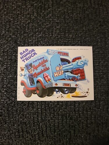 1980 Topps Weird Wheels - Bad Humor Truck Sticker Card #52 - OC2038 - Picture 1 of 2