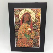 New Handmade 5x7 Matted 4x6 Religious Virgin Mary Child Free Ship 350