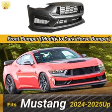 Fits Ford Mustang 2024-2025up Primer Dark Horse Style Front Bumper Cover Fascias