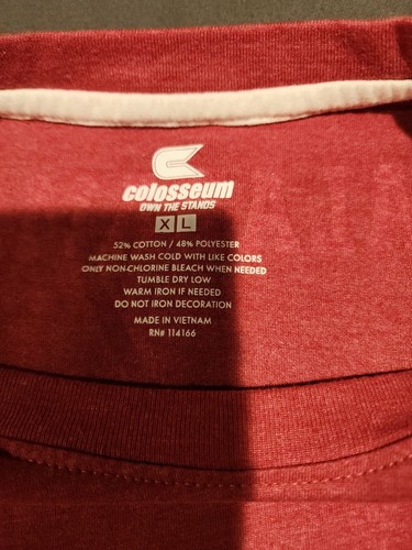 Alabama Crimson Tide T-Shirt Mens XL Red Short Sleeve Crew Neck Colosseum - Picture 4 of 8