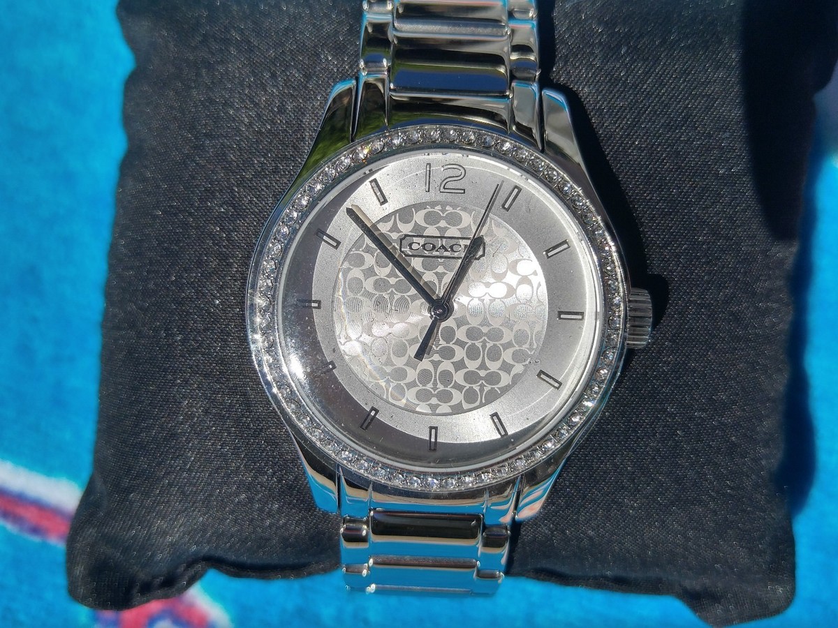 COACH'S Maddy Watch, 60 crystals, Silver Stainless #14501937 NWT 50% OFF  RETAIL