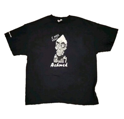 VTG Jeff Dunham Achmed I Keel You Graphic T-Shirt Men's Size XL Black Cotton