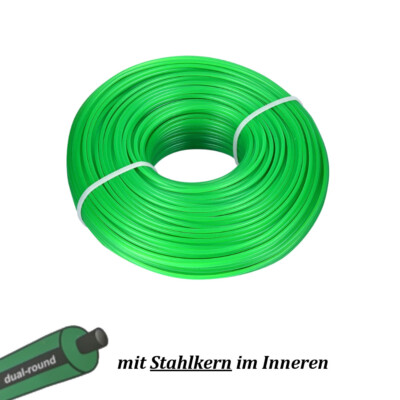 60m x 2,7mm Trimmerfaden mit Stahlkern für Stihl Dolmar Husqvarna Motorsensen