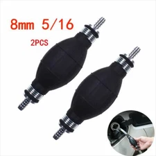 2x 8mm 5/16 Straight Fuel Pump Primer Bulb For Boat Petrol Inline 9001080A