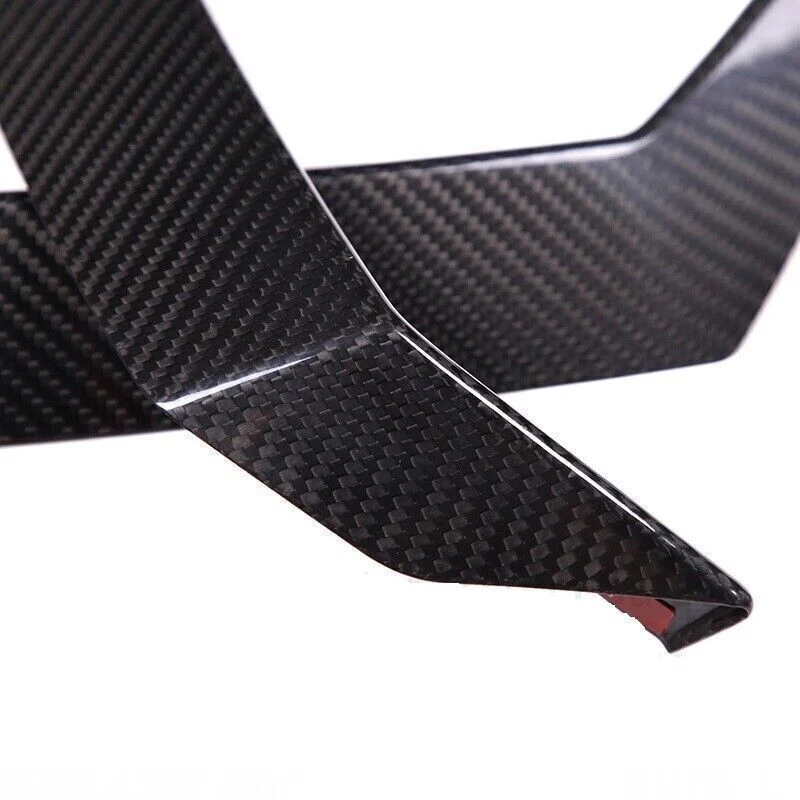 Cubierta de tira lateral de parachoques delantero de fibra de carbono seca para Lamborghini Urus 2018-2021 Foto 3 de 4