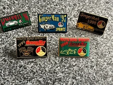 GINGERMAN RACEWAY SPRINTS (GINGER MAN) 5 LAPEL PIN SET RACE EVENTS 1996 - 2000