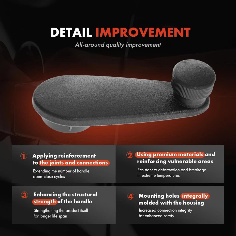 Manivela de ventana negra izquierda o derecha para International Harvester 4300LP 4300 Foto 3 de 4