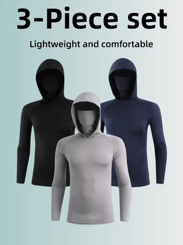 3 Unidades de Sudadera con Capucha y cubre boca para Hombre, Transpirable - product listing photo