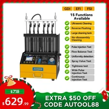 AUTOOL GDI EFI FSI Fuel Injector Tester Machine Ultrasonic Reverse Flush Cleanin