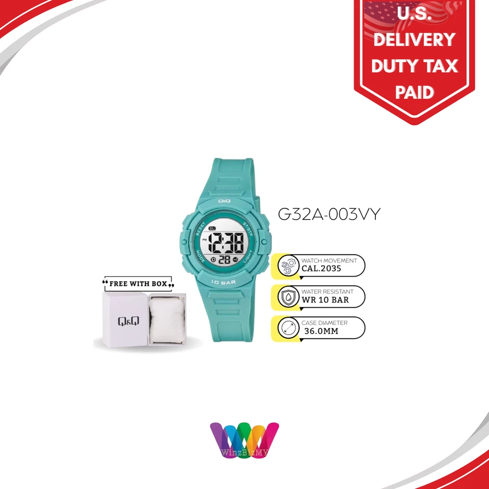 Q&Q Japan By Citizen Kid's Resin Digital Watch G32A-003VY - Image 2 of 2