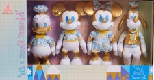 Walt Disney 50th Anniversary  It's a Small World Plush Set Mickey Minnie Donald