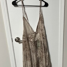 Debenhams Sheer Strappy Full Slip Stone Abstract XL Women's Regular Size Type
