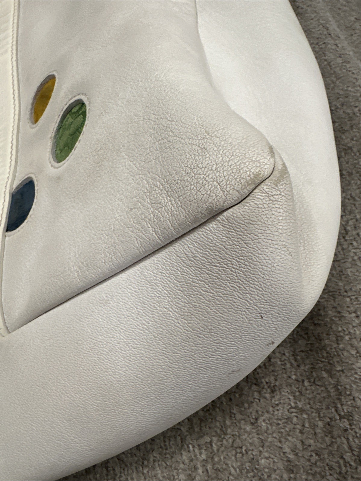 COACH 3678 Dot Gallery Tote Bag Ivory Multicolor Patent Leather Logo thumbnail 8