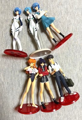 Neon Genesis Evangelion figure set 6 Shinji Rei Misato Asuka Japan anime m678