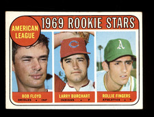1969 Topps #597 Rookie Stars Rollie Fingers Bobby Floyd Larry Burchart RC VG-EX