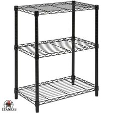 Versatile 3-Tier Metal Storage Rack - Rust-Proof with 250-lb Per Shelf Capacity