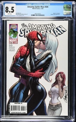 Amazing Spider-man 606 CGC 8.5 J Scott Campbell