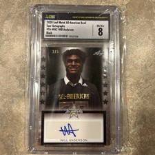 CSG 8/10 2020 Leaf Metal All-American Bowl WILL ANDERSON Tour Auto Black #/5