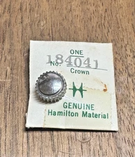 Vintage NOS Hamilton 16s Pocketwatch Crown Part 184041 tap 3