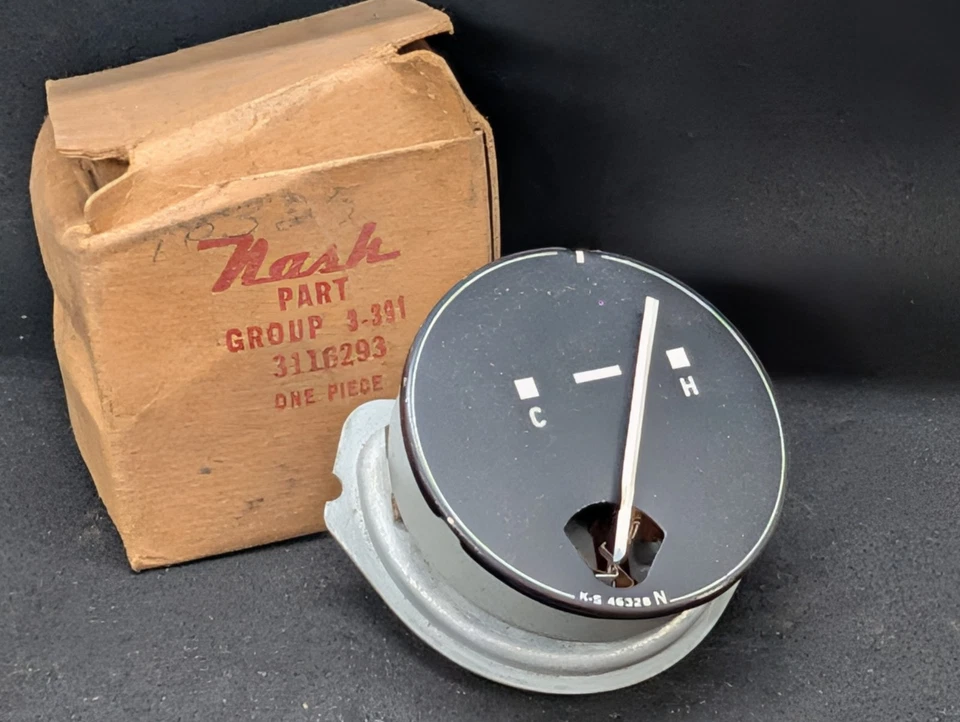 НОВЫЙ ИЗ СТАРЫХ ЗАПАСОВ 1953 1954 1955 NASH RAMBLER ИНДИКАТОР ТЕМПЕРАТУРЫ ВОДЫ ПРИБОРНЫЙ ЩИТОК 3116293 - Изображение 2 из 4