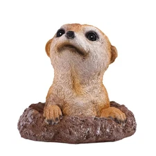 Meerkat Statue - Charming Meerkat Garden Animal Statue: Lifelike Decor Accent...