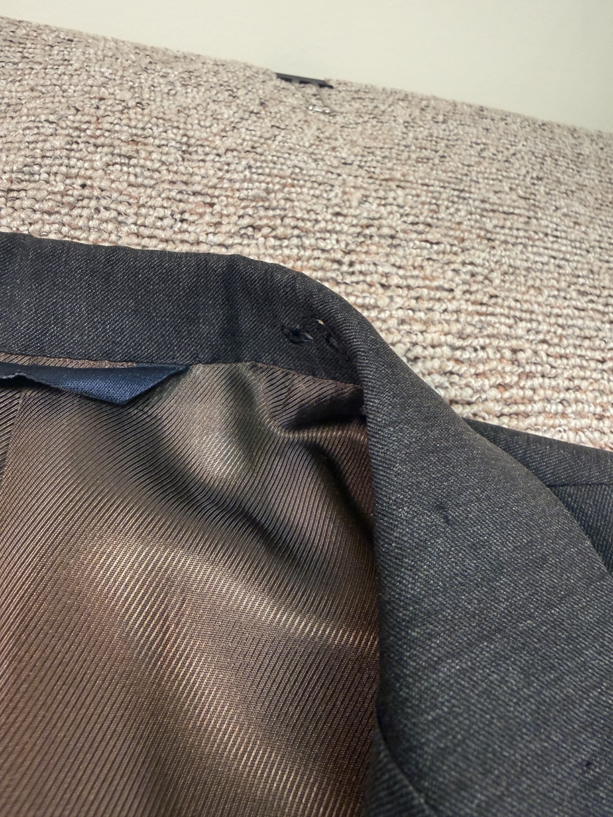 VTG Burberry London Blazer Mens 42L Burberry Blue 2000s Preppy 3 Btn Some Flaws thumbnail 11