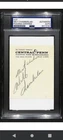 Wilt Chamberlain Signed Card W/Inscription Rare Playing Days PSA