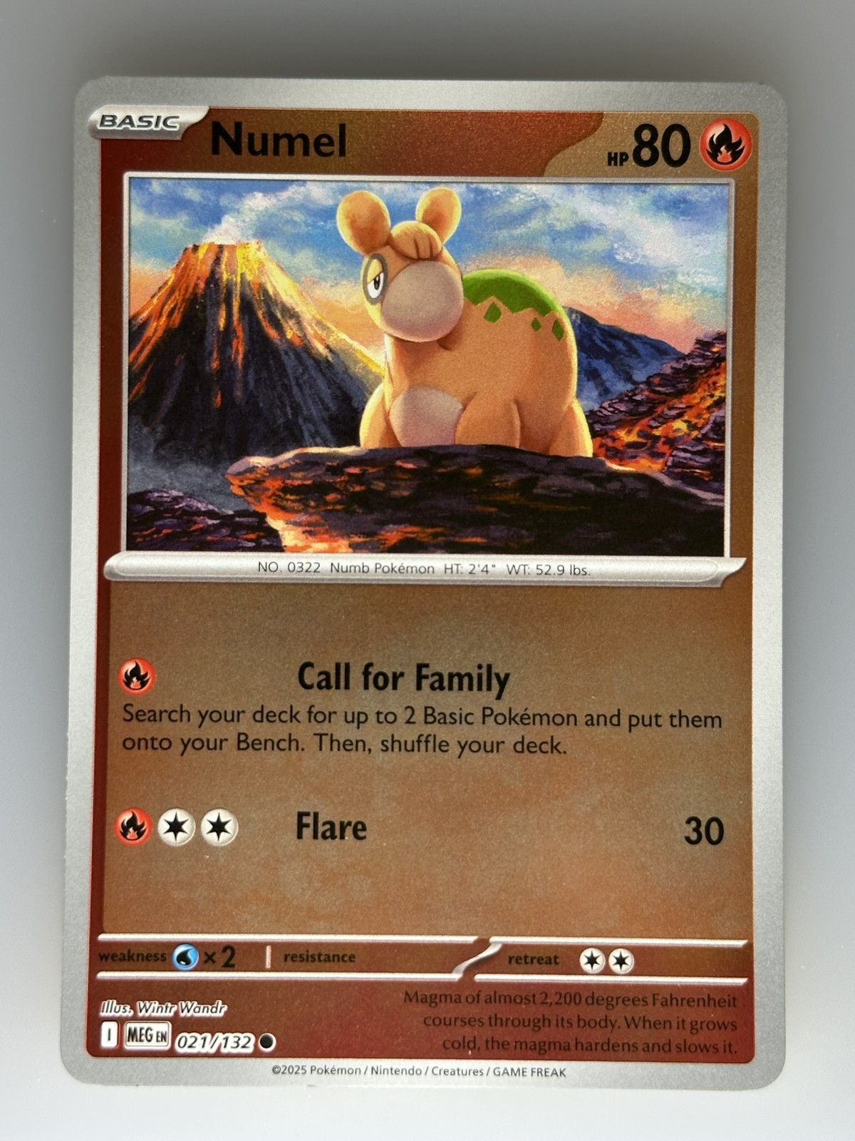 Pokemon | Numel - Reverse Holo | ME01: Mega Evolution (MEG) #021/132 NM TCG