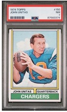 1974 Topps #150 Johnny Unitas (HOF) PSA  7