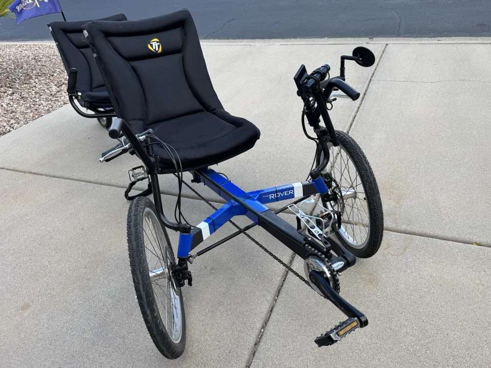 Bicicleta eléctrica reclinada TerraTrike en tándem Foto 3 de 4