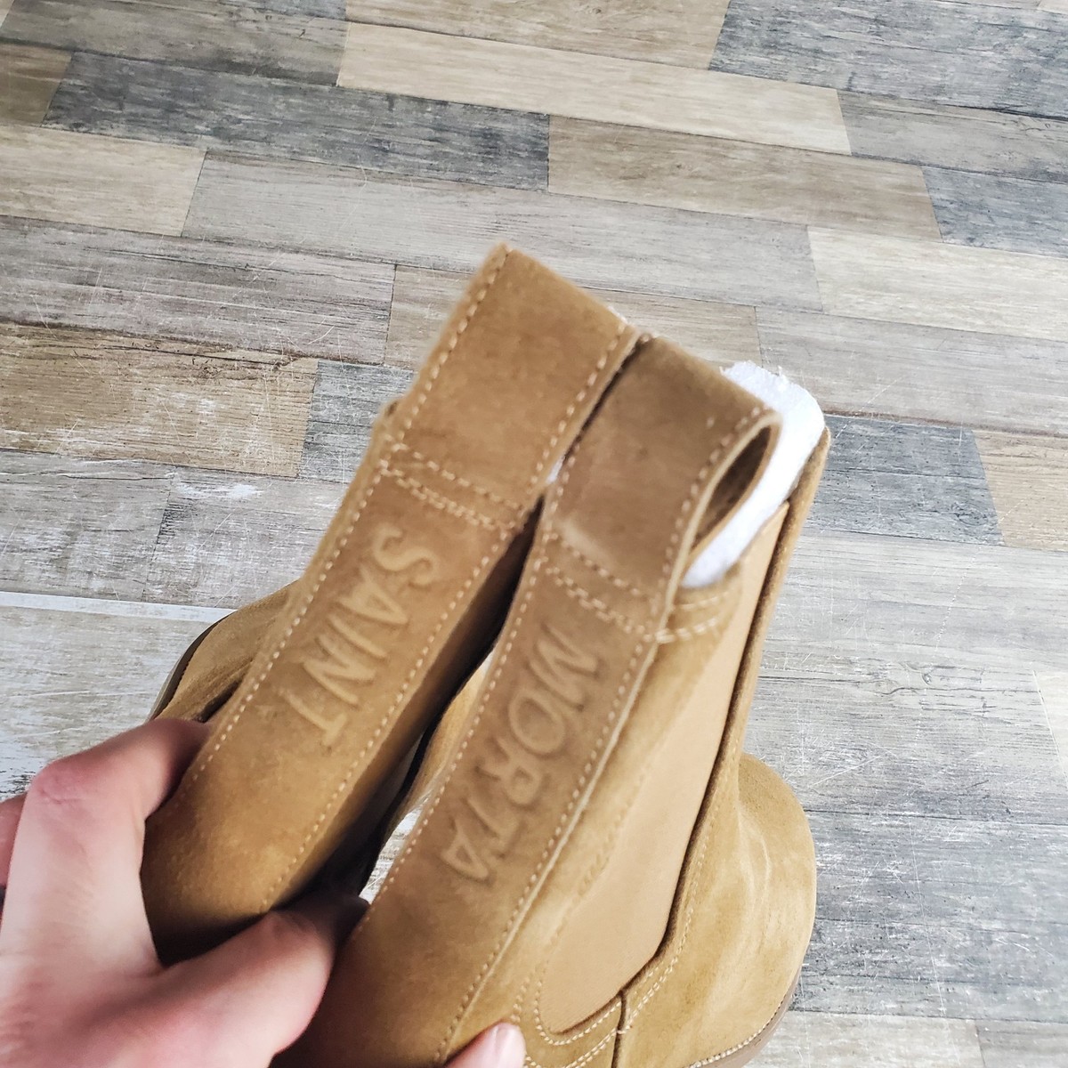 Saint Morta Nomad Mens Chelsea Boots Sz 11 Camel Suede Slip On Mid top Round Toe Vintage Saint Morta Nomad Chelsea Boots Mens Size 8 Brown  main image 3
