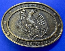 United States Bi-Centennial 1776-1976 Eagle Arrows Commemorative Belt Buckle