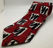 ZIGGURAT By Mulberry Silk Necktie Made in USA BURGUNDY Geometric Wide Classic