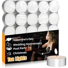 Tealight Candles Unscented Mini Votive Tea Lights with Cotton Wick for Home