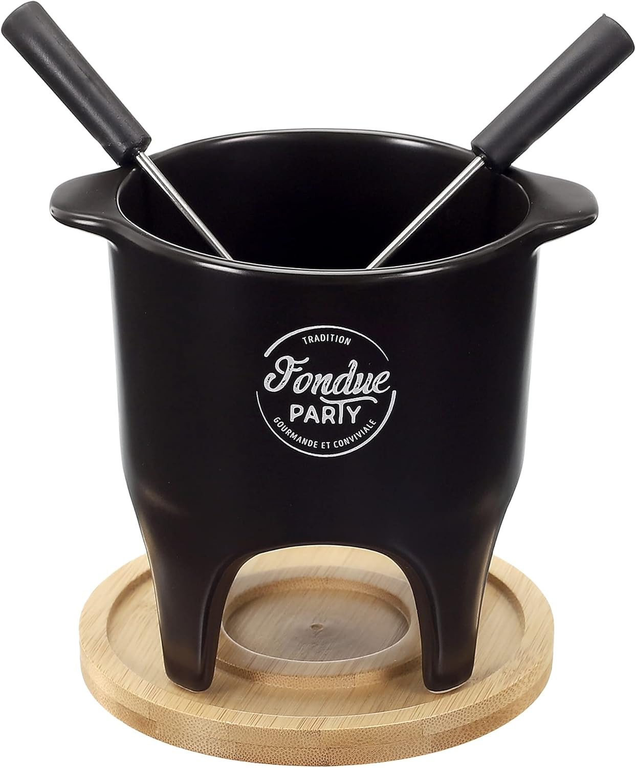Mini Fondue Set 1-2 Persone: Design Compatto per Formaggio e Dessert - 3