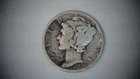 1938 Mercury Silver Dime Circulated But In Fine Condition. Free Shipping
