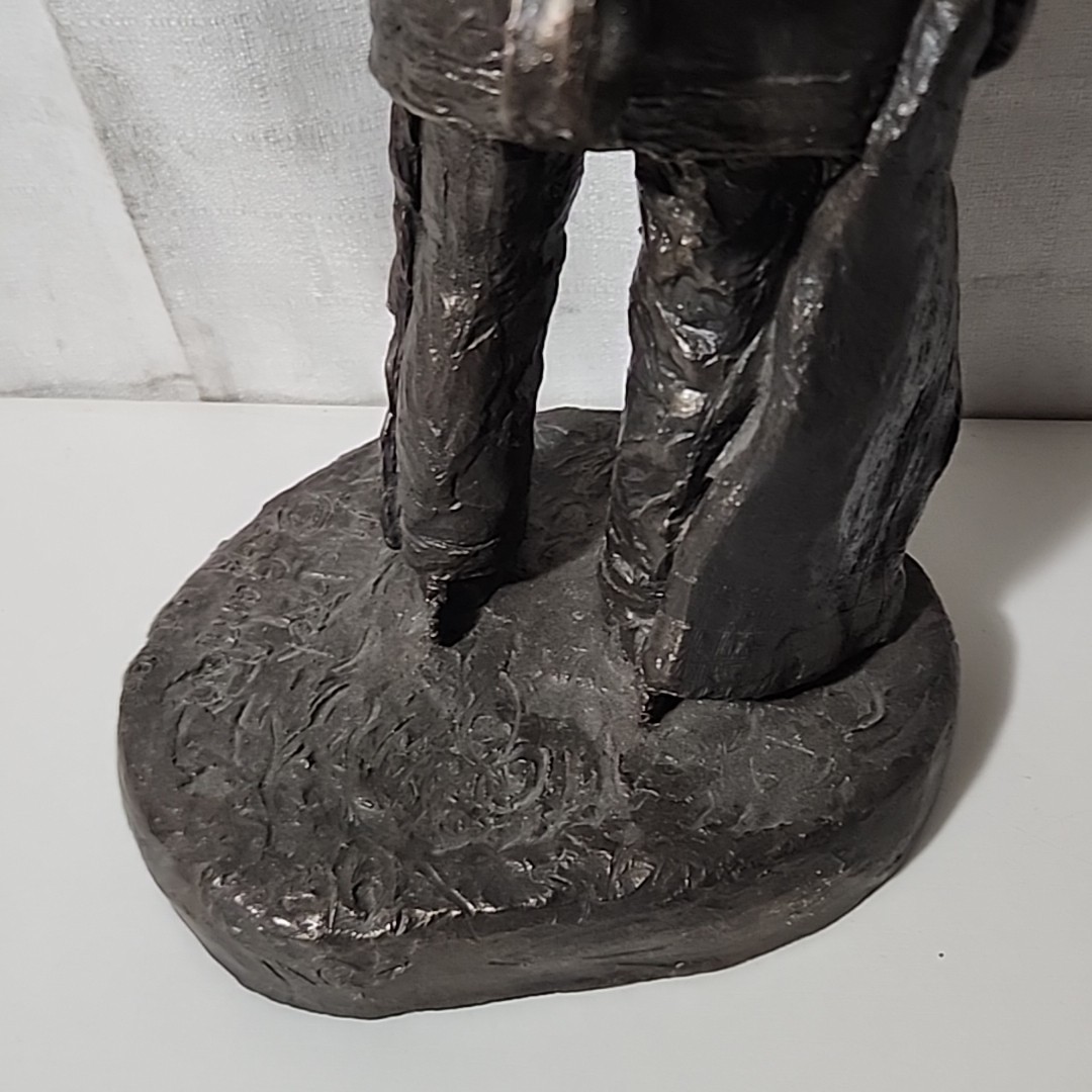 Michael Garman Bronzed Western Sculpture Statue Signed 1999 Rare