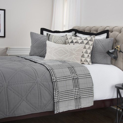 Gray King 100% Cotton 300 Thread Count Machine Washable Down Alternative Comf... - Picture 9 of 10