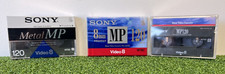 2 New  1 Pre-owned Sony 8mm Metal MP 120 Video 8 Video Cassette Tapes NTSC