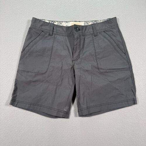 Vintage Eddie Bauer Ripstop Shorts Womens 2 Deep Charcoal Flap Pockets Light - Picture 3 of 12