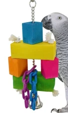 1664 Block Stacker Bird Toy parrot cage toys cages parakeet cockatiel conure pet