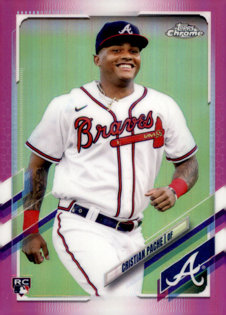2021 Topps Chrome #178 Cristian Pache Pink Refractor
