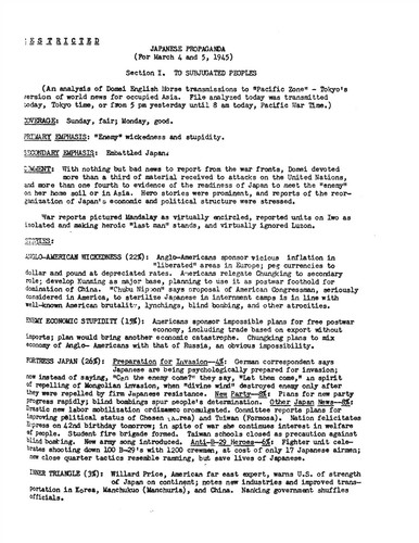 WWI: Japanese Propaganda Radio Within Japan & Controlled Areas Reports USB Drive - Picture 8 of 10