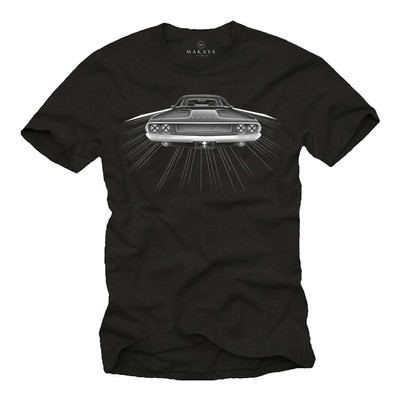 US Muscle Car T-Shirt Herren Auto Model Challenger RT Tuning Bekleidung Mustang