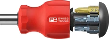 Stubby Screwdriver PB 8453 | 100% Swiss Made | Small Screwdriver with Bits in th