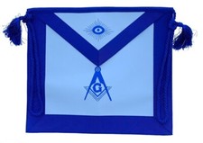 FREEMASON Blue Lodge Master Mason Masonic Square  Compass Tassels APRON