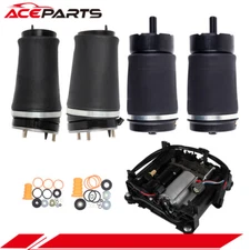 5x Front Rear Air Suspension Spring & Compressor For Land Rover Range Rover L322